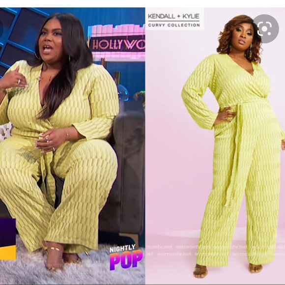 Kendall & Kylie Pants - GREEN WIDE LEG JUMPSUIT. Size 18/20